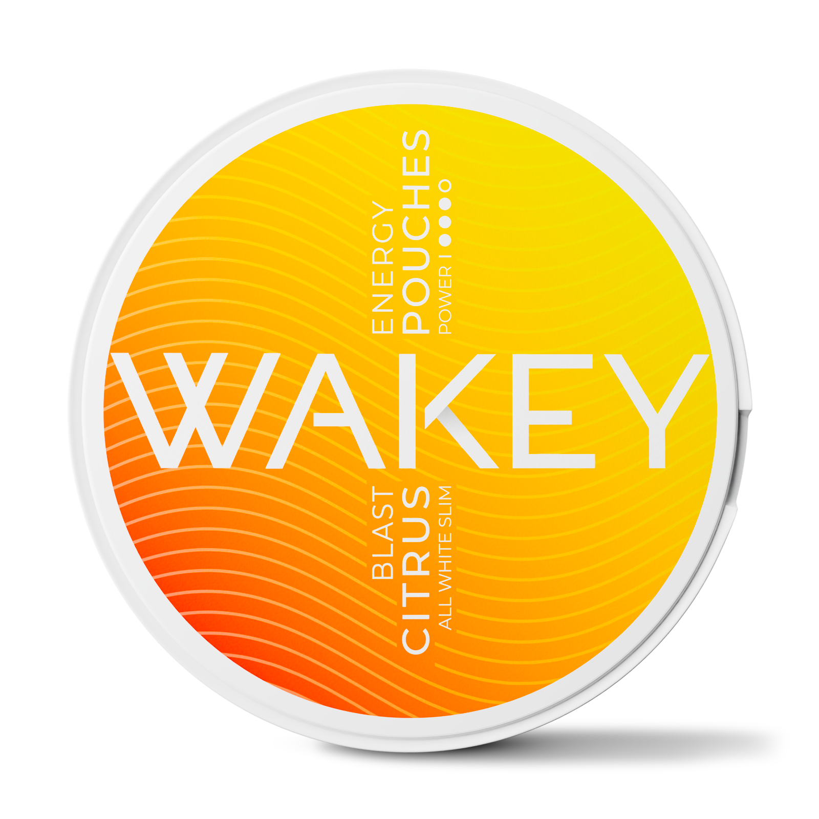 Wakey Energy Pouches, Citrus Blast, All White Slim nikotinfri snus med frugtig smag af citrus, hjælper til snusstop, indeholder koffein