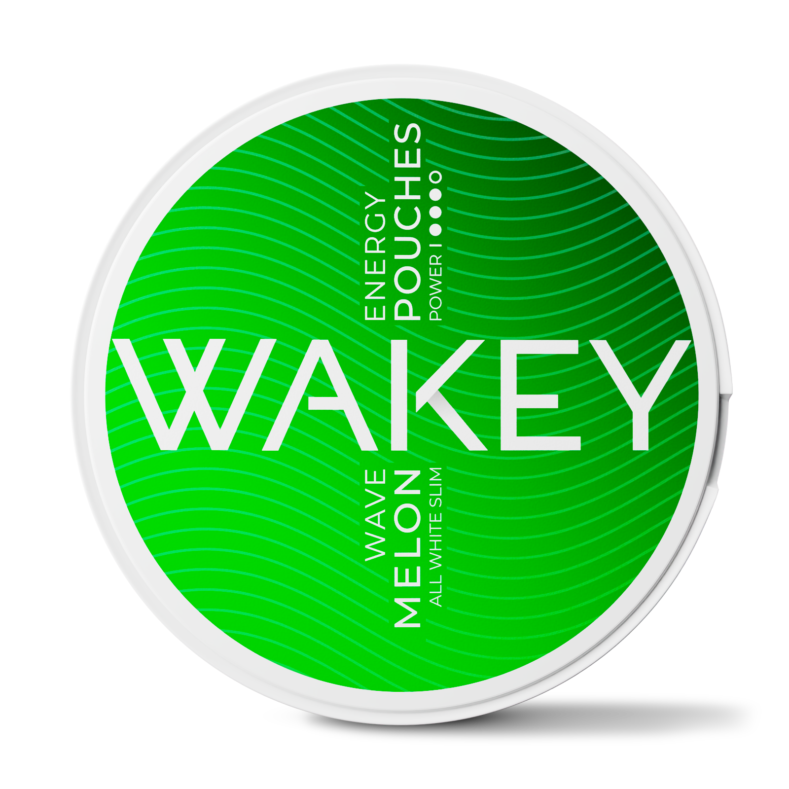 Wakey Energy Pouches, All White Slim nikotinfri snus med frugtig smag af vandmelon, hjælper til snusstop