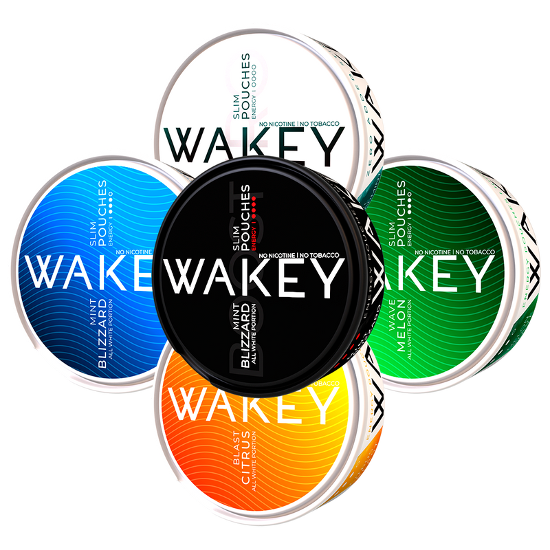 Wakey Pakken - En pakke med 10 Wakey Nikotinfri Snus produkter, hjælper med snusstop