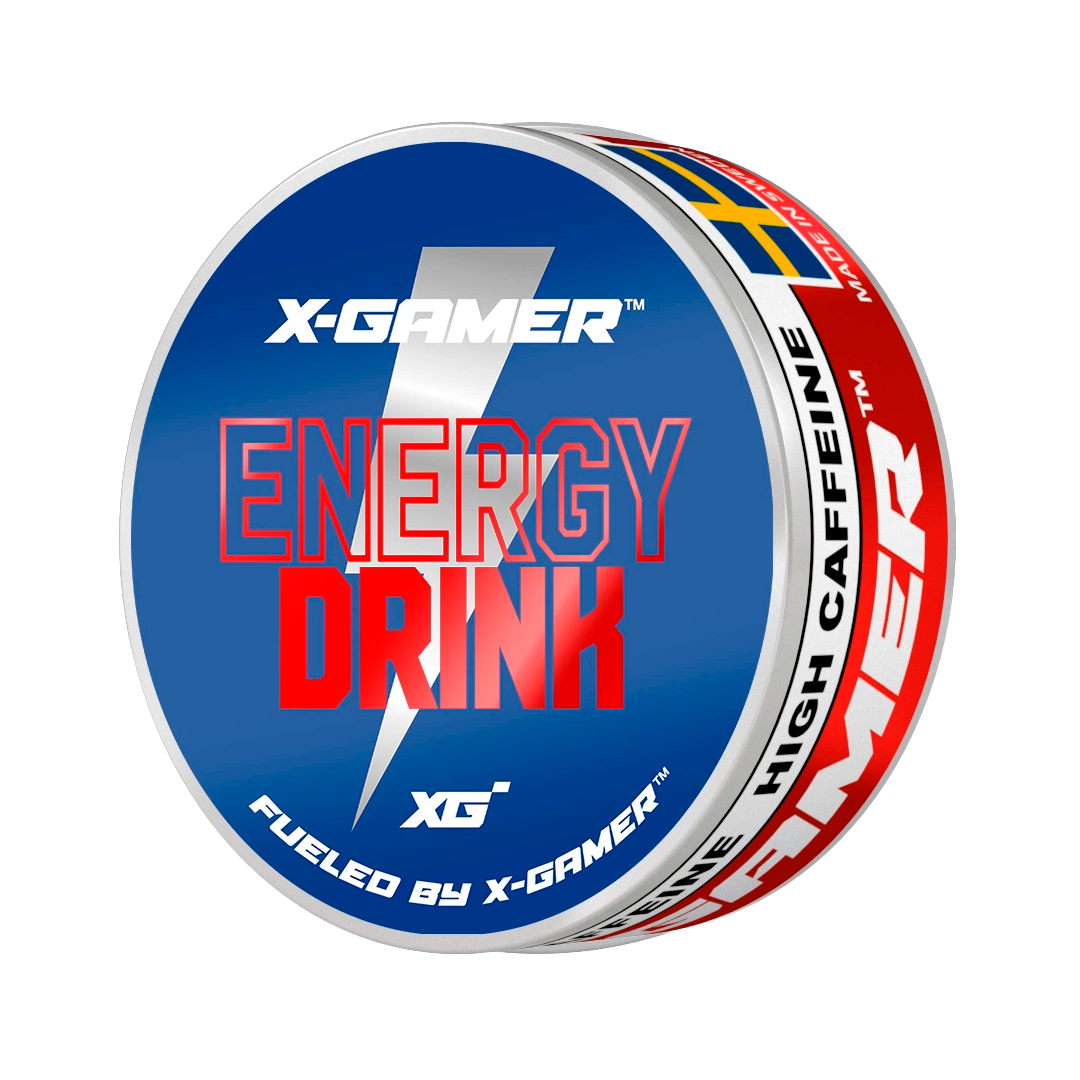 X-Gamer Energy Drink Energy Pouches, nikotinfri snus med koffein som hjælper til snusstop