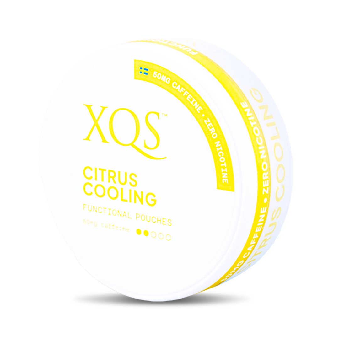 XQS Functional Energy Pouches, nikotinfrie poser med koffein og smag af citrus, perfekt til snusstop
