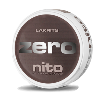 Zeronito Lakrits Nikotinfri snus koffeinfri med smagen af Lakrids, hjælper til snusstop
